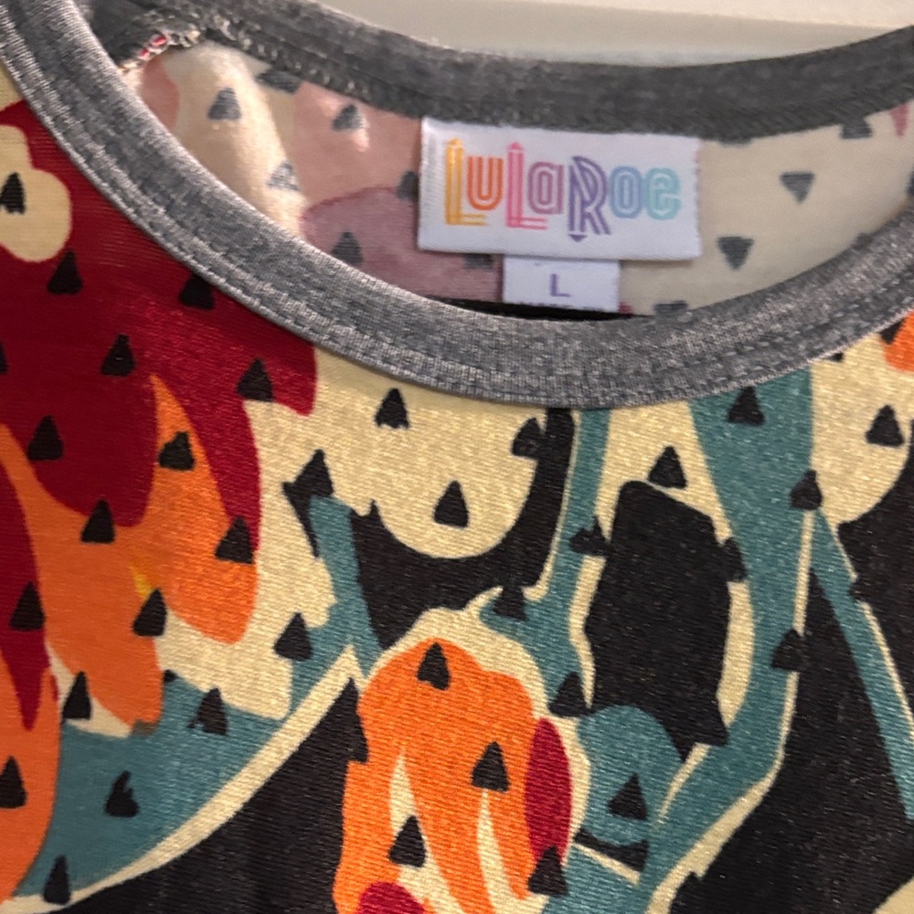 NWT Lula Roe Randy Floral Raglan Sleeve Top - Picture 4 of 5